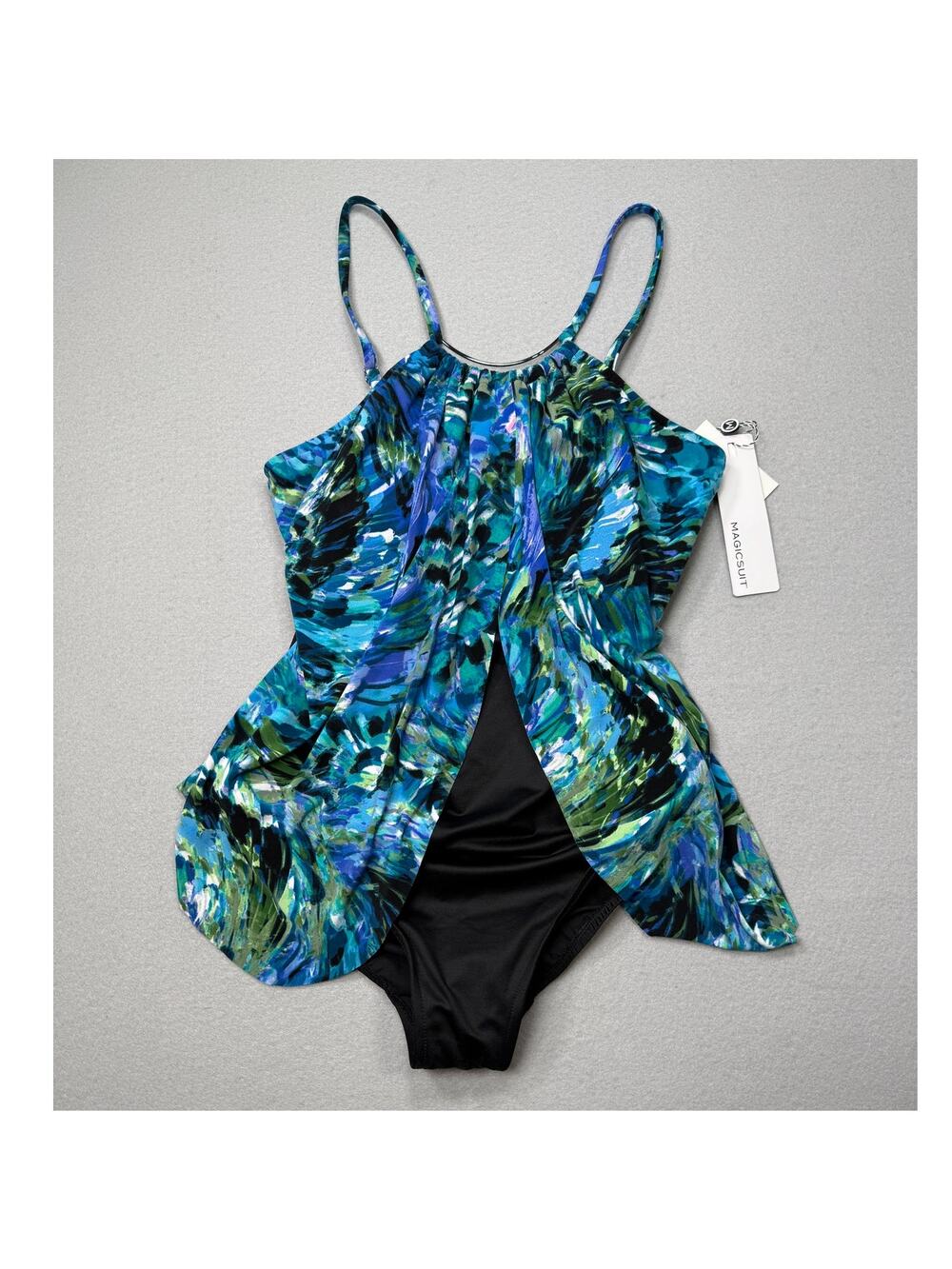 Magicsuit Women's Chanticleer Jill 1 Piece Swimsuit Black Blue Multi 14 $162